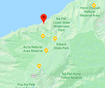 Opaekaa Falls Map